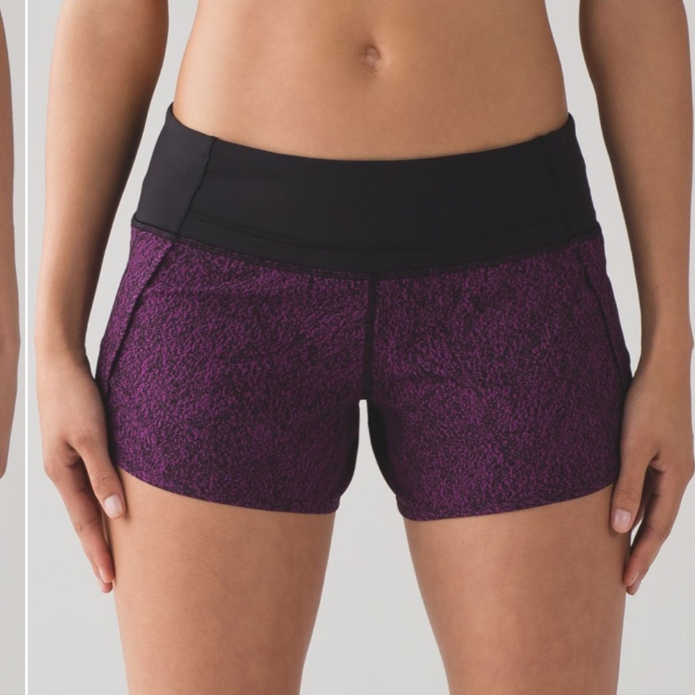 LULULEMON Run Times Short 4" In Circuit Aurora Black Size 10